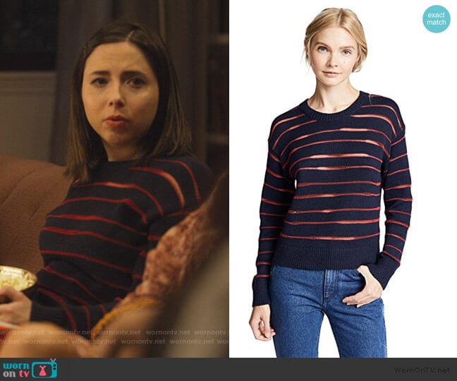 Rag & Bone Penn Crew Neck Sweater worn by Izzy Levine (Esther Povitsky) on Dollface
