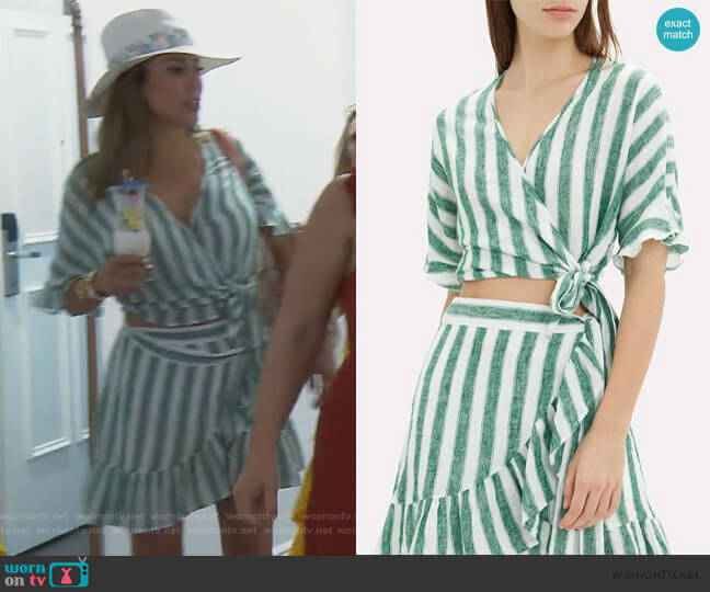 Rails Athena Wrap Top worn by Kelly Dodd on The Real Housewives of Orange County