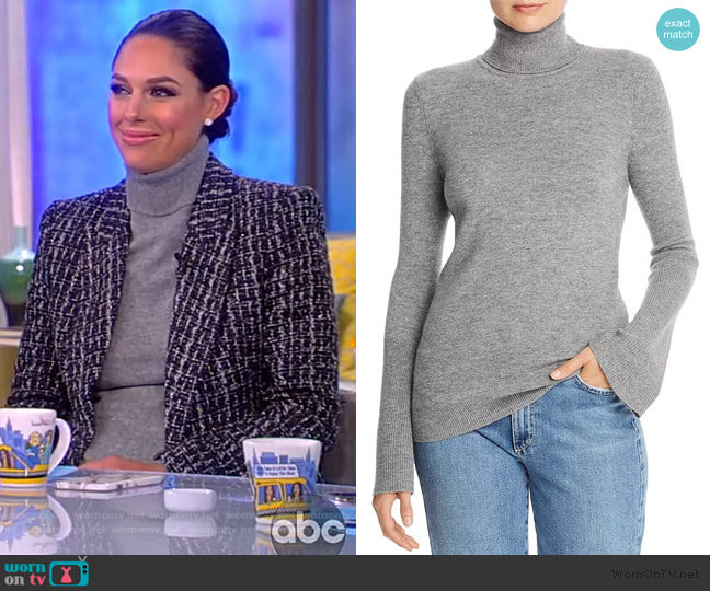 Ramy Brook Kathy Wool-Blend Snap-Cuff Sweater worn by Abby Huntsman on The View