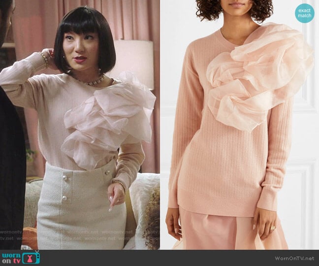 Sies Marjan Awa Silk Sweater worn by Mei Lin (Poppy Liu) on Sunnyside
