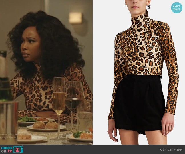 SPRWMN Leopard-Print Crop Top worn by Monica Colby (Wakeema Hollis) on Dynasty