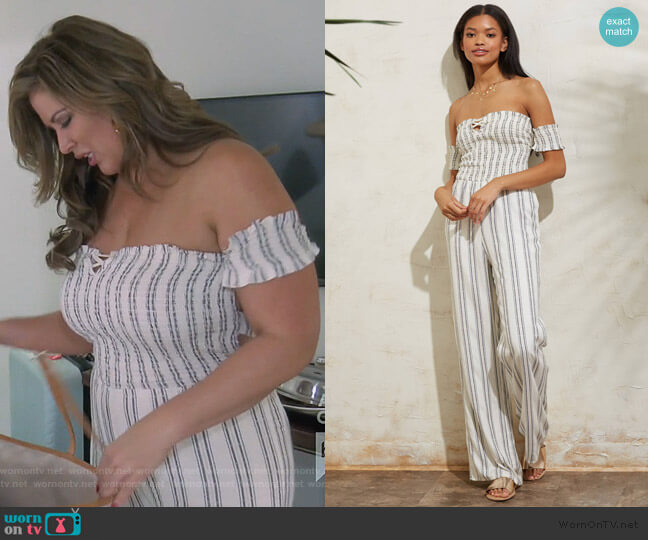Sage the Label Theory Jumpsuit worn by Emily Simpson on The Real Housewives of Orange County