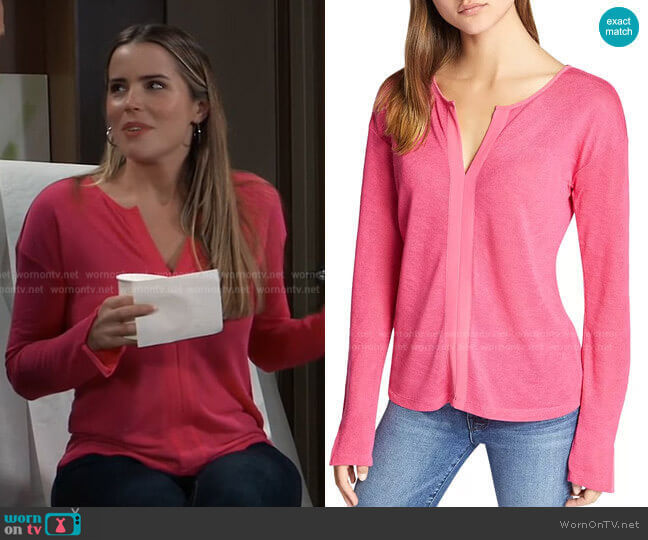 Sanctuary Sienna Top worn by Sasha Gilmore (Sofia Mattsson) on General Hospital