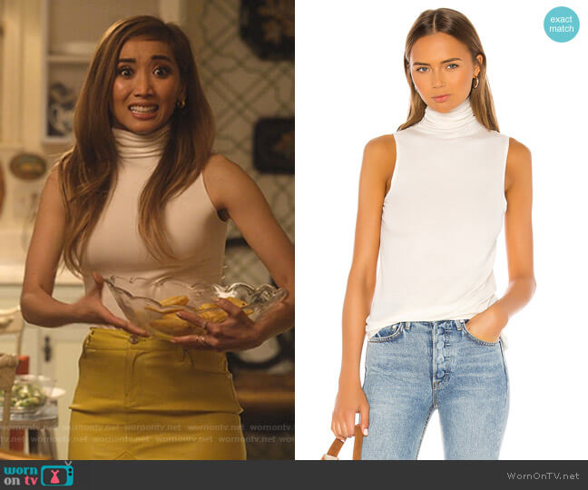 AG Adriano Goldschmied Sleeveless Chels Top worn by Madison Maxwell (Brenda Song) on Dollface