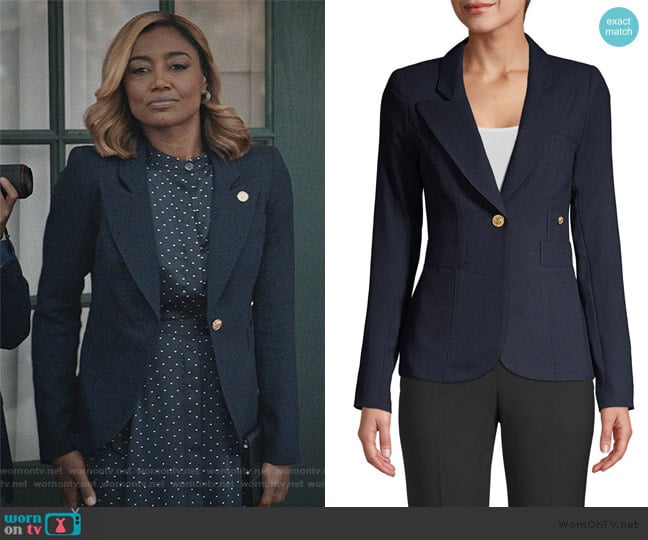 Smythe Classic Duchess Blazer worn by Daisy Grant (Patina Miller) on Madam Secretary