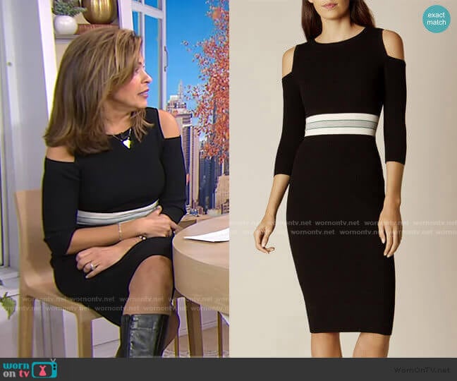 Karen Millen Sporty Cold-Shoulder Dress worn by Hoda Kotb on Today