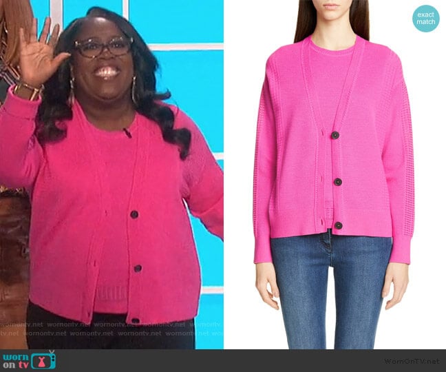 St John Collection Knit Wool-Blend Shell worn by Sheryl Underwood on The Talk