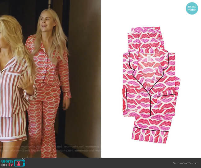 Victoria's Secret The Afterhours Satin Pajama Set worn by Kameron Westcott on The Real Housewives of Dallas