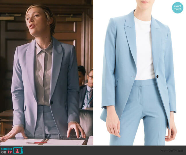 Theory Etienette B Good Wool Suit Jacket worn by Bonnie Winterbottom (Liza Weil) on How to Get Away with Murder