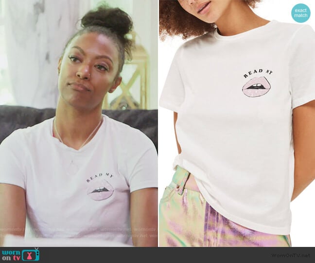 Topshop Read My Lips Graphic Tee