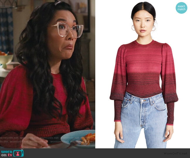 Ulla Johnson Dax Pullover worn by Doris (Ali Wong) on American Housewife