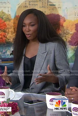 Venus Williams’s grey houndstooth plaid suit on Today