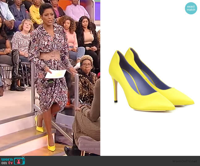 Victoria Beckham Satin Pumps worn by Tamron Hall on Tamron Hall Show