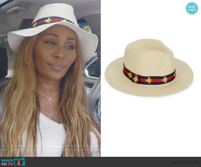 Vince Camuto Bee Preppy Panama Hat worn by Cynthia Bailey on The Real Housewives of Atlanta