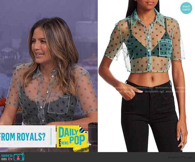 Staud Violet Sheer Top worn by Erin Lim on E! News