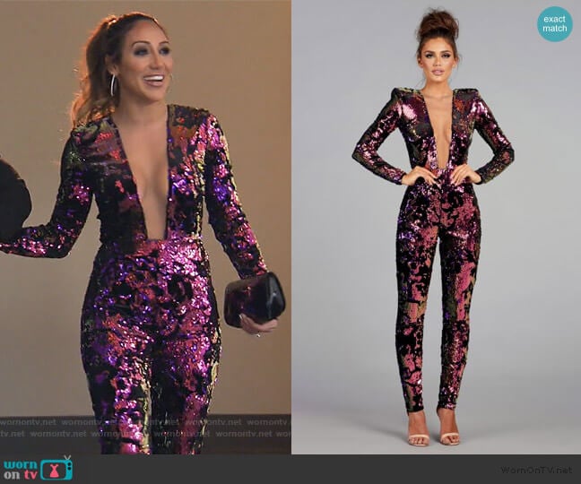 Walter Mendez Venus Jumpsuit worn by Melissa Gorga on The Real Housewives of New Jersey