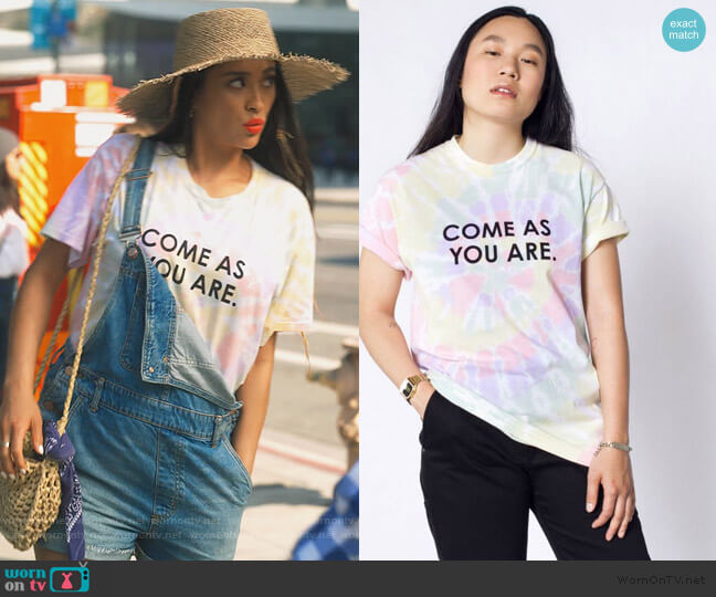 Wild Fang Come As You Are Pride Tee worn by Stella Cole (Shay Mitchell) on Dollface