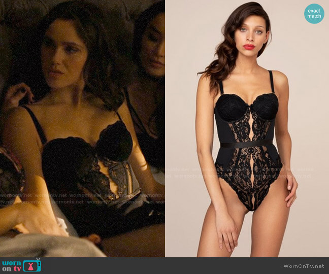 Agent Provocateur Jorja Body Black worn by Abigael Jameson-Caine (Poppy Drayton) on Charmed