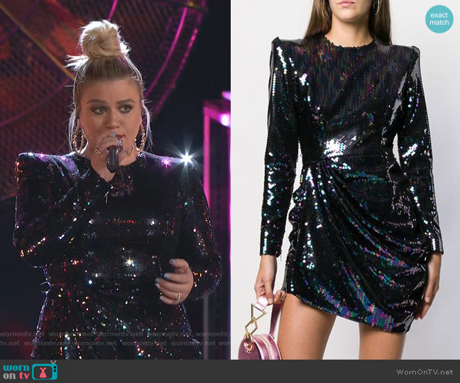 Alex Perry Iris Sequin Dress worn by Kelly Clarkson on The Voice
