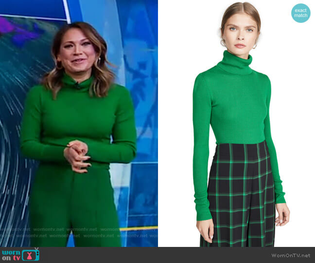 Alice + Olivia Roberta Sweater worn by Ginger Zee on Good Morning America