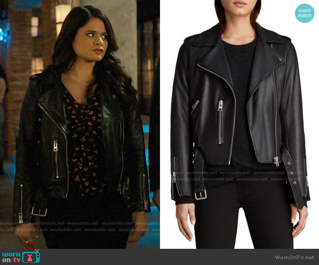 All Saints Balfern Jacket worn by Mel Vera (Melonie Diaz) on Charmed