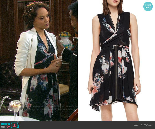 All Saints Jayda Violy Dress worn by Lani Price (Sal Stowers) on Days of our Lives