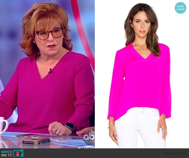 Amanda Uprichard Heather Long Sleeve Top worn by Joy Behar on The View