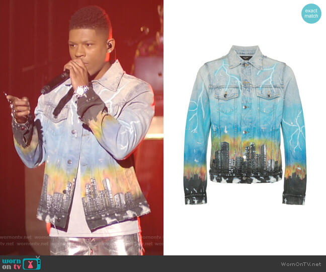 Amiri City Dragon Trucker Jacket worn by Hakeem Lyon (Bryshere Y. Gray) on Empire