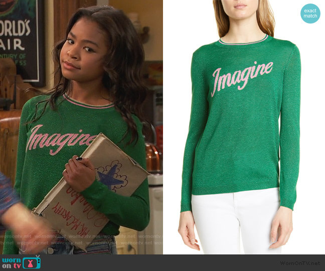 Ba&sh Loui Imagine Sweater worn by Nia Baxter (Navia Robinson) on Ravens Home