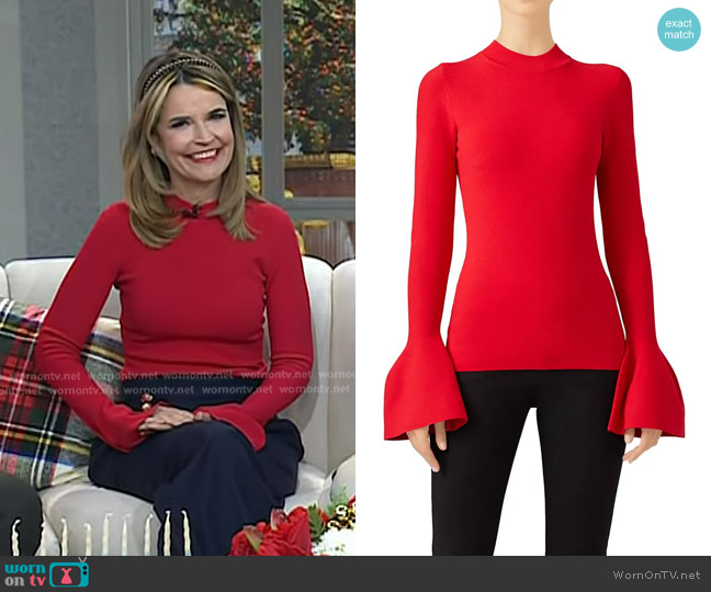 Diane von Furstenberg Bell Sleeve Sweater worn by Savannah Guthrie on Today