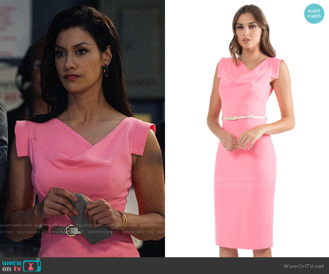 Black Halo Jackie O Dress worn by Alison Namazi (Janina Gavankar) on The Morning Show