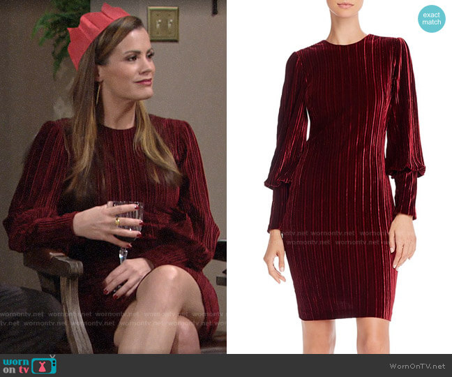 Black Halo Loxlee Dress worn by Chelsea Lawson (Melissa Claire Egan) on The Young and the Restless