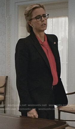 Elizabeth’s black blazer on Madam Secretary
