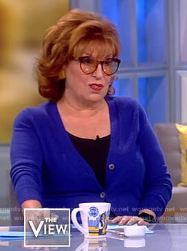 Joy’s blue cardigan on The View