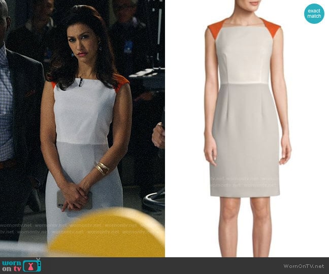 BOSS Dekala Dress worn by Alison Namazi (Janina Gavankar) on The Morning Show