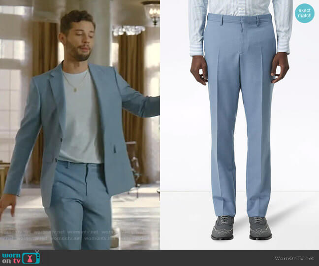 Burberry Classic Fit Wool Tailored Trousers worn by Sam Flores (Rafael de la Fuente) on Dynasty