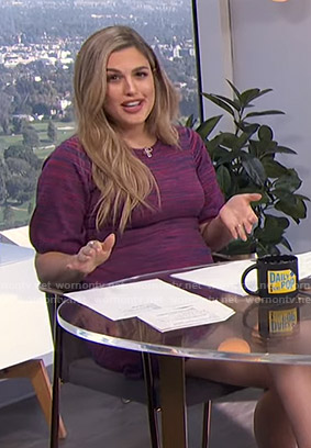 Carissa’s purple space dye dress on E! News Daily Pop