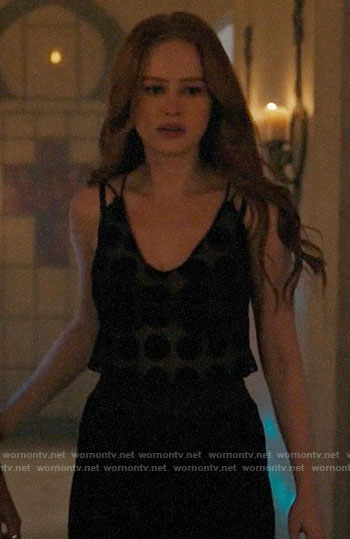 Cheryl’s black polka dot cami on Riverdale