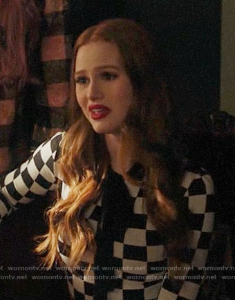 Cheryl’s checkerboard sweater on Riverdale