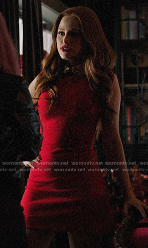 Cheryl’s red collared mini dress on Riverdale