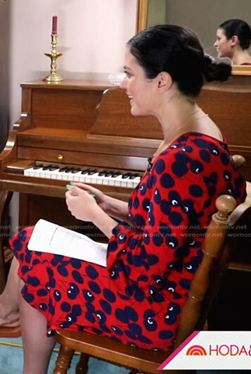 Donna’s red and blue cherry print dress on Today