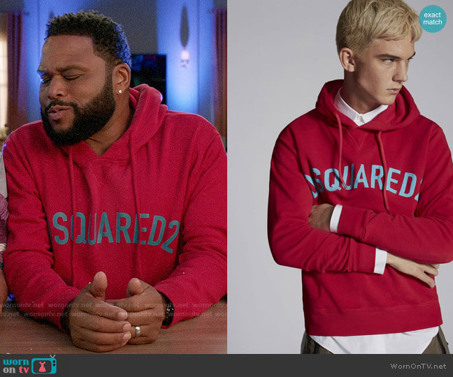 DSquared2 Hooded Sweatshirt worn by Andre Johnson (Anthony Anderson) on Black-ish