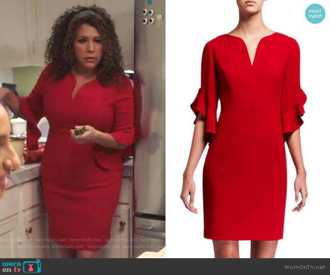 Elie Tahari Natanya Dress worn by Griselda (Diana-Maria Riva) on Sunnyside