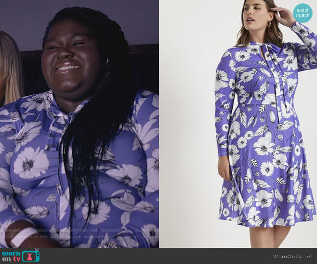 Eloquii Tie Neck Midi Dress worn by Becky (Gabourey Sidibe) on Empire