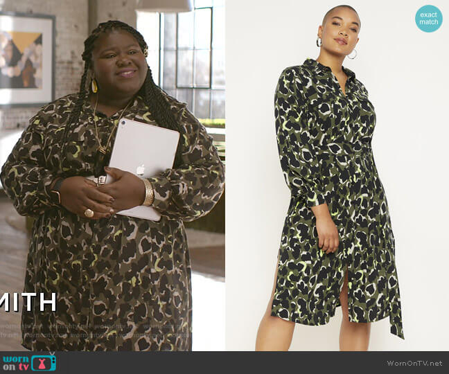 Eloquii Utility Shirtdress worn by Becky (Gabourey Sidibe) on Empire