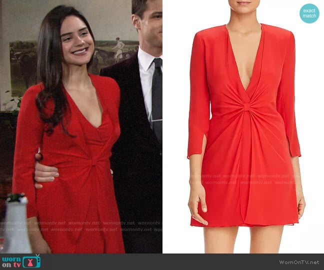 Emporio Armani Cinched-Front Dress worn by Lola Rosales (Sasha Calle) on The Young and the Restless