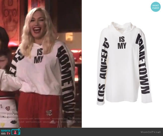 Faith Connexion Los Angeles Is My Hometown Print Hoodie worn by Gwen Stefani on The Voice
