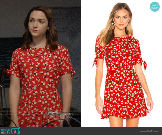 Faithfull the Brand Daphne Dress in Red Jasmine Floral worn by Cara Bloom (Violett Beane) on God Friended Me