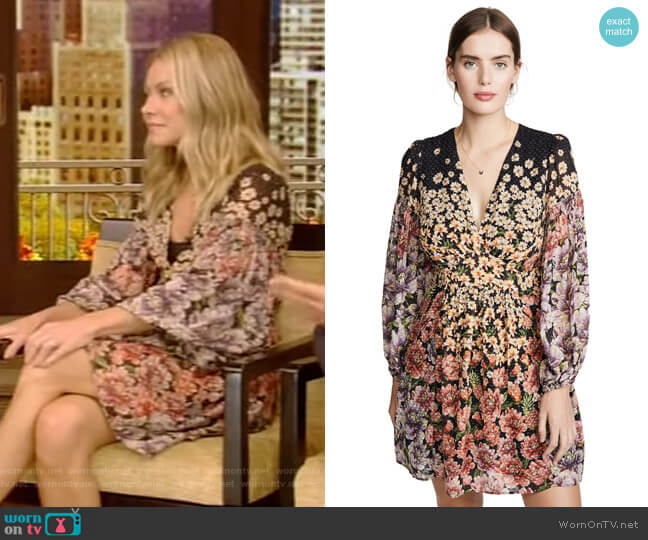 Farm Rio Rainbow Garden Mini Dress worn by Kelly Ripa on Live with Kelly and Mark