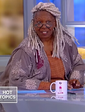 Whoopi’s floral cardigan on The View